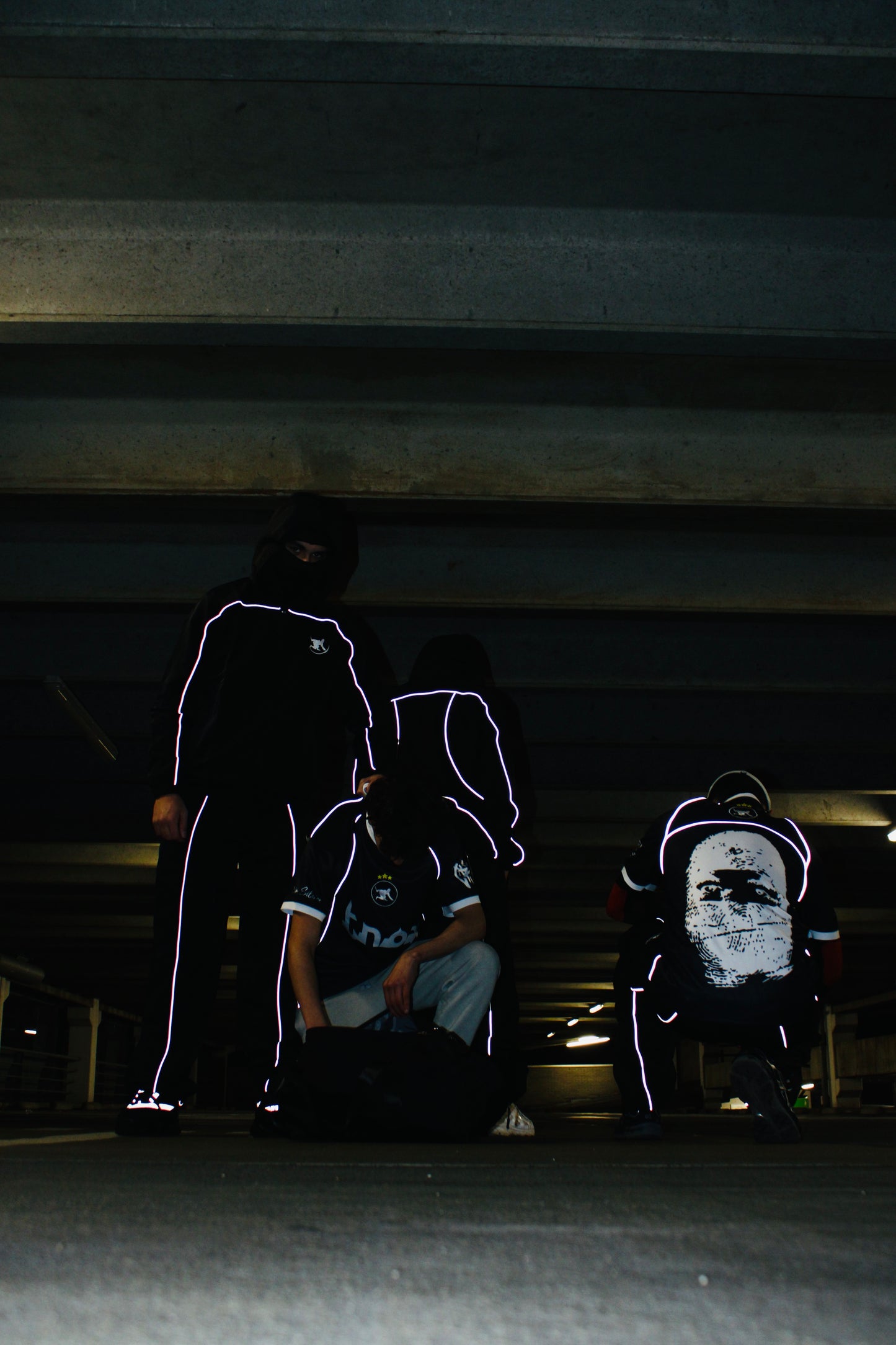 REFLECTIVE FOOTBALL SHIRT - BLACK