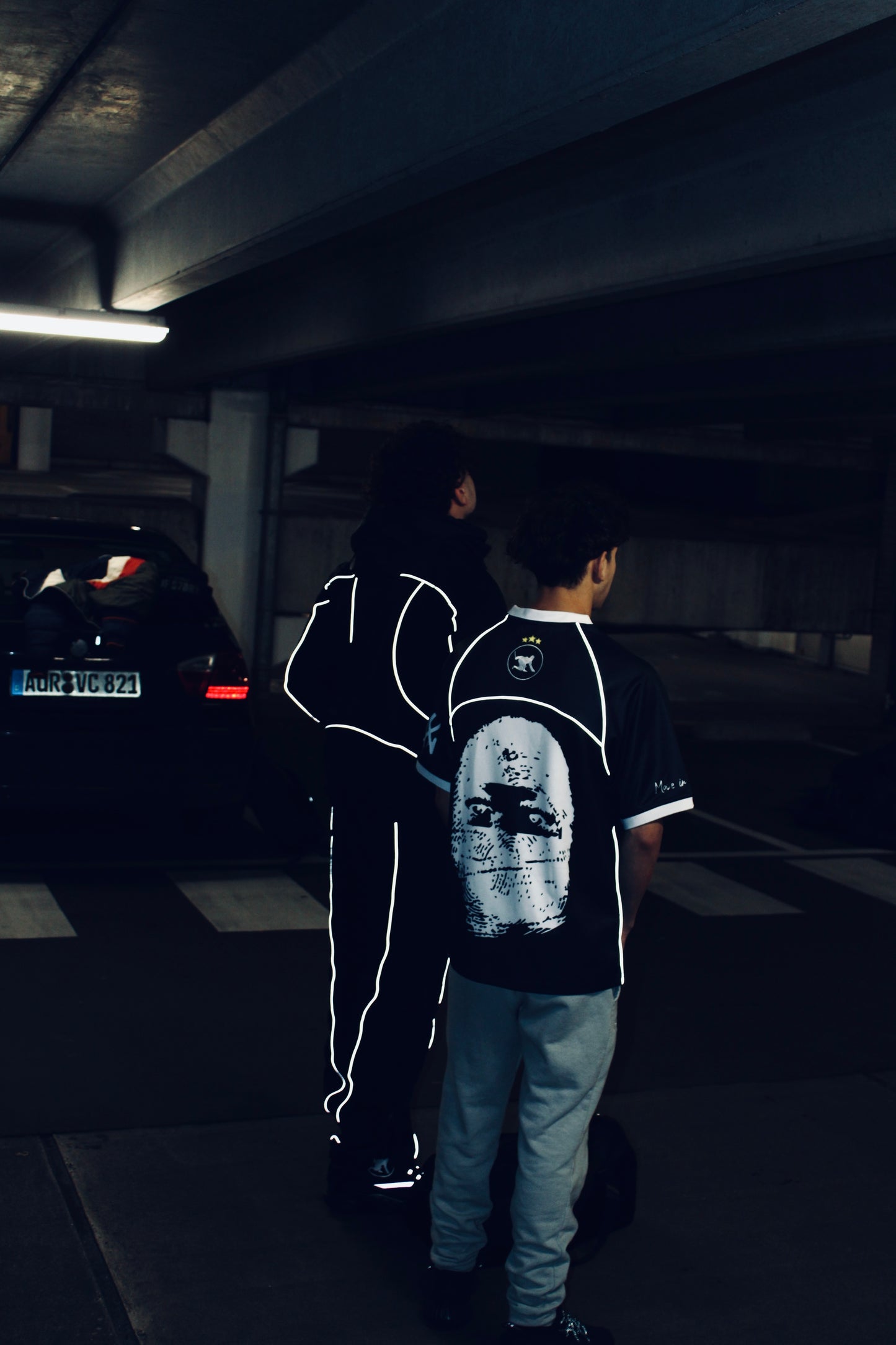 REFLECTIVE FOOTBALL SHIRT - BLACK