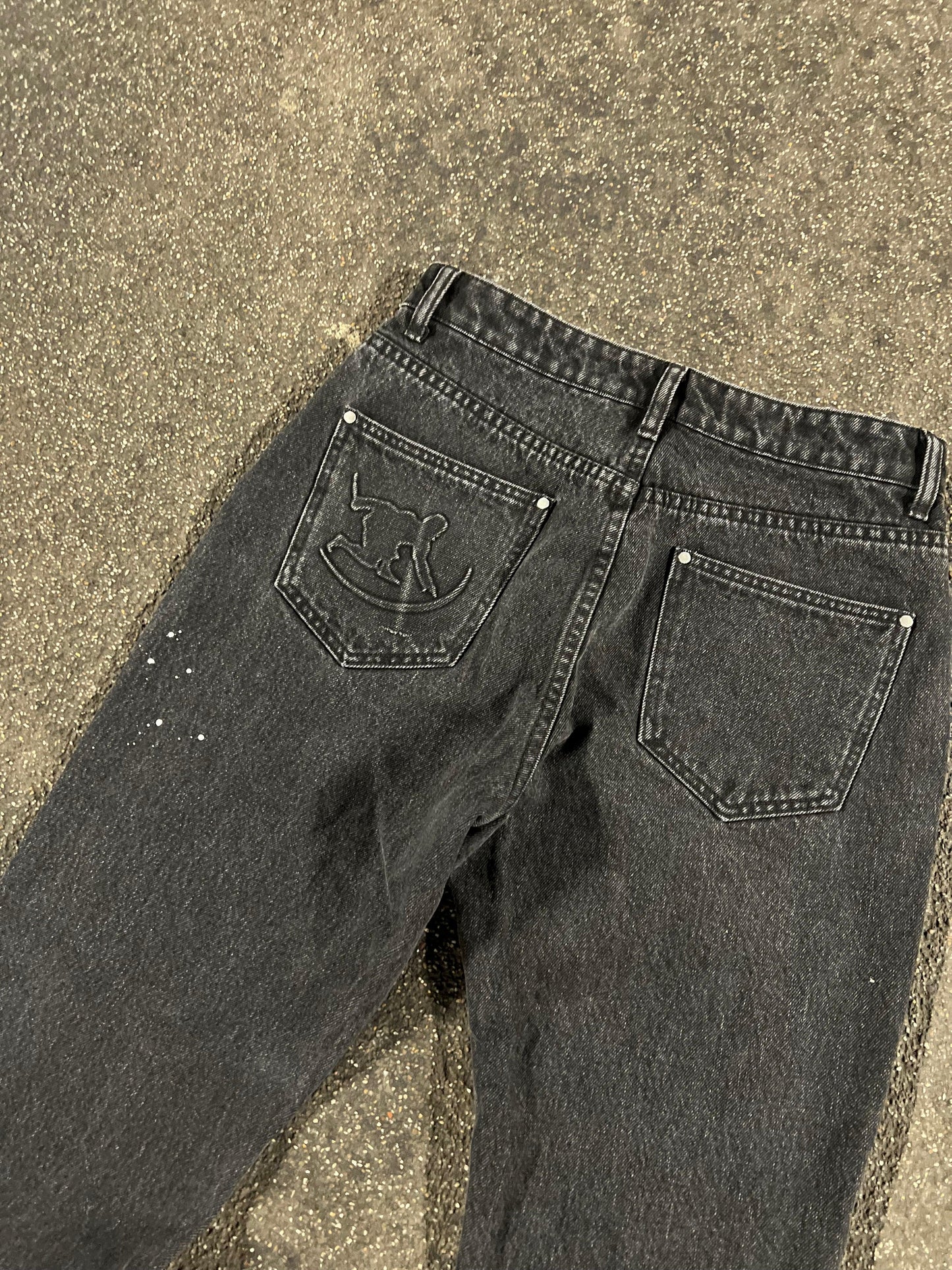 OBSIDIAN FLARED DENIM – BLACK V1