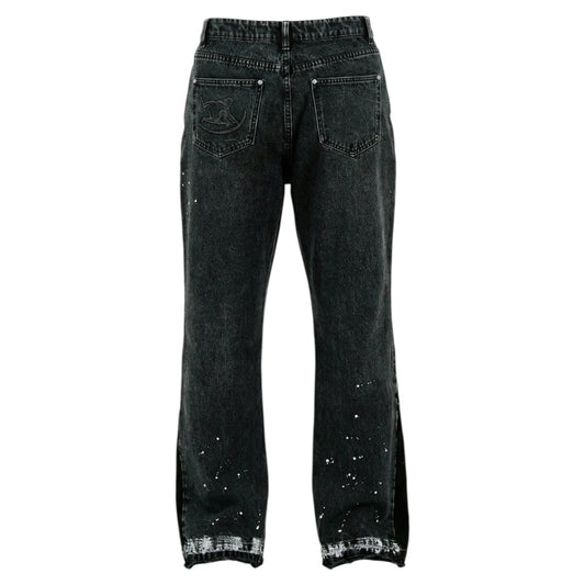 OBSIDIAN FLARED DENIM – BLACK V1