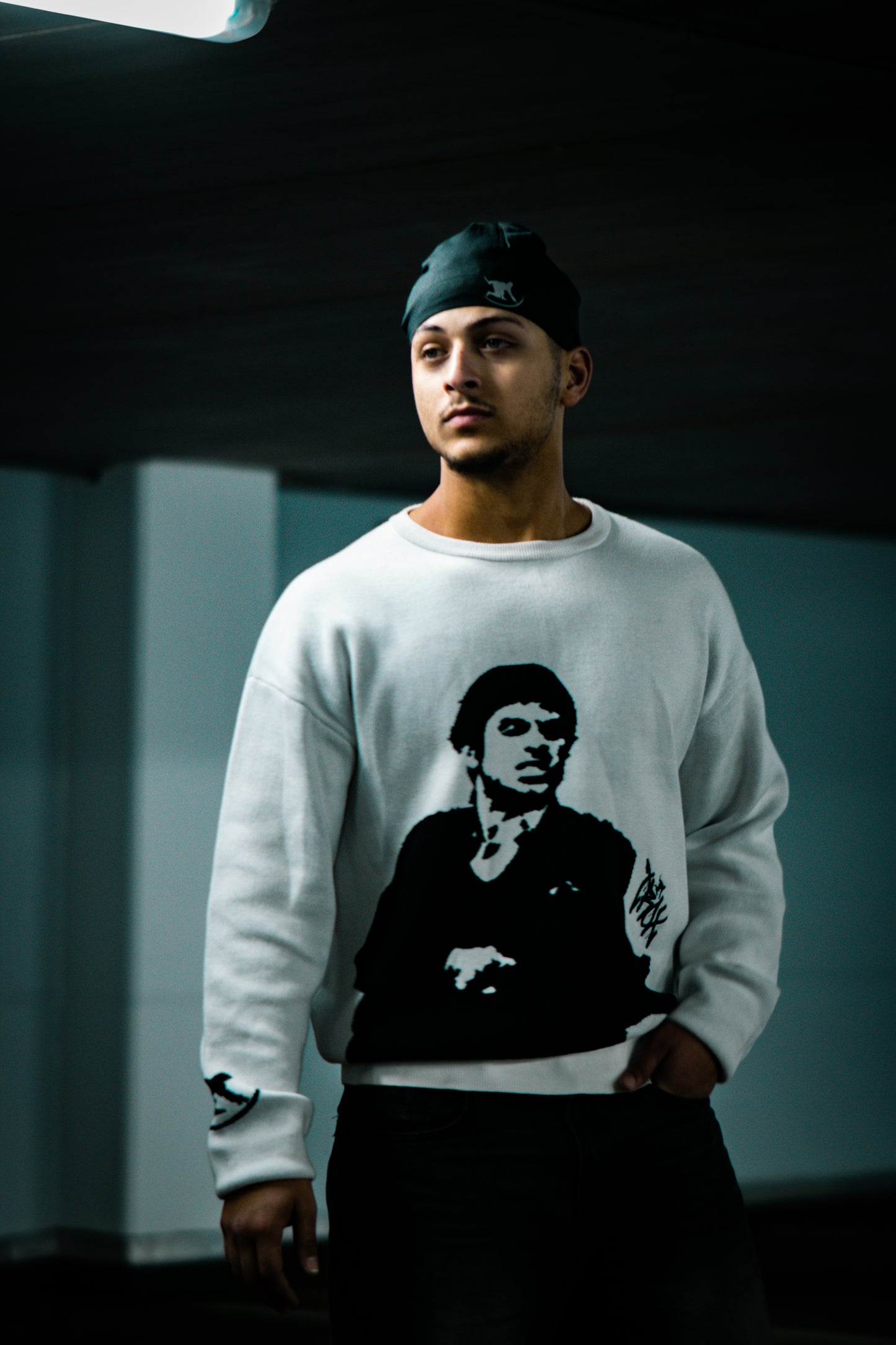 SCARFACE KNIT - WHITE