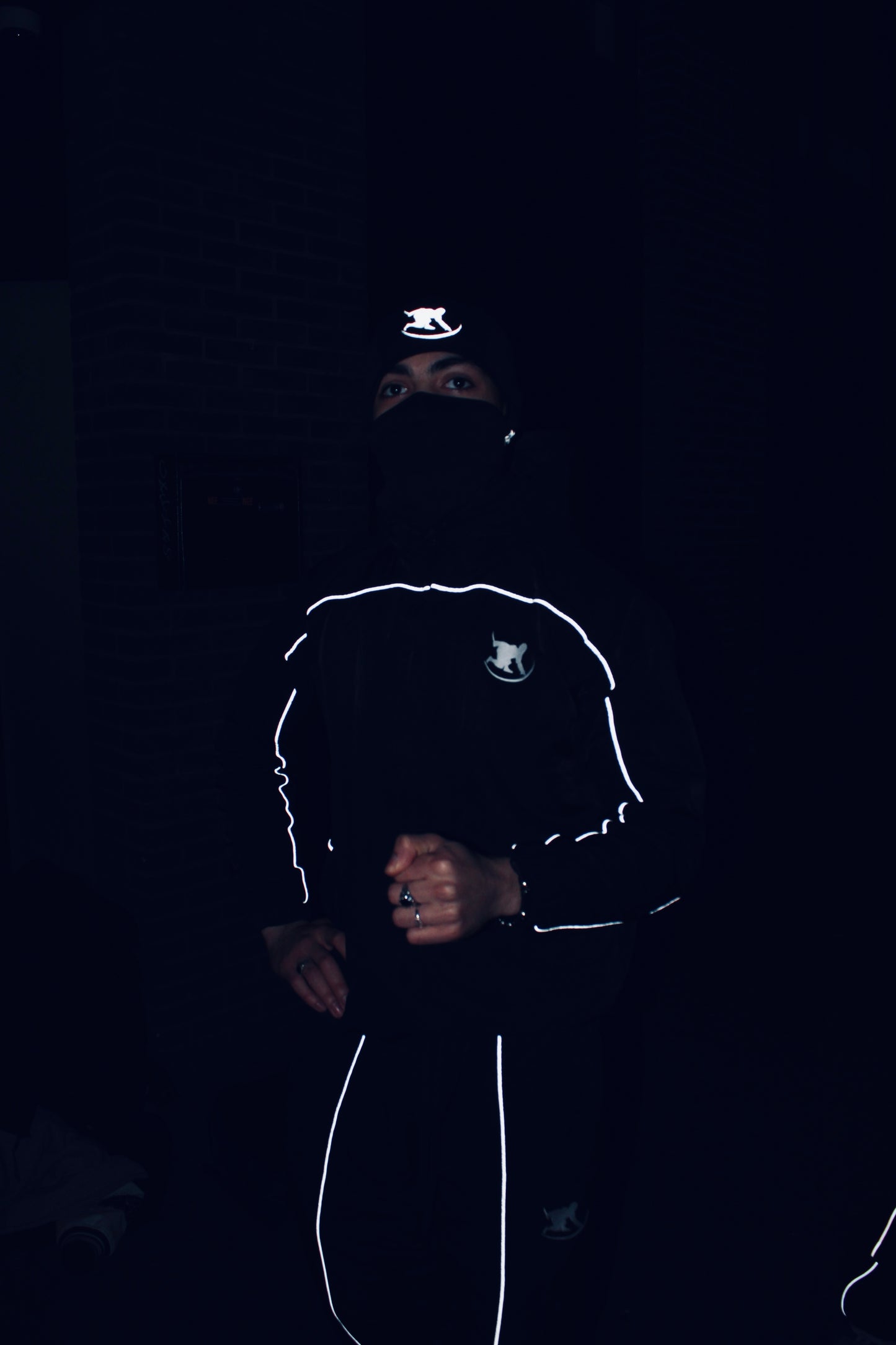 REFLECTIVE SKI MASK - BLACK