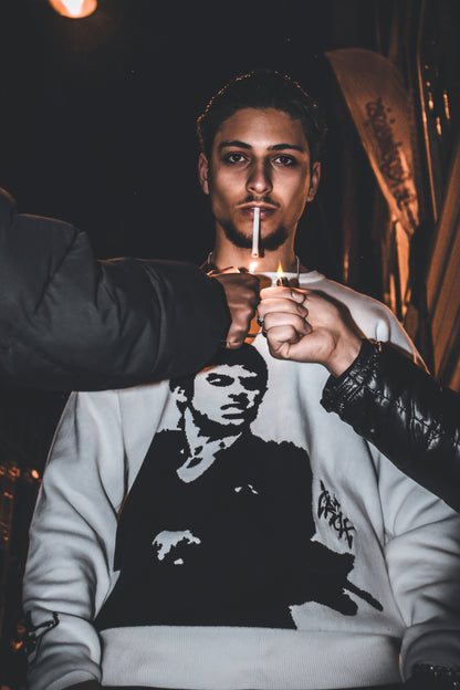 SCARFACE KNIT - WHITE