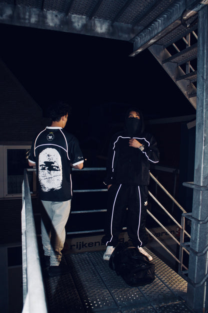 REFLECTIVE FOOTBALL SHIRT - BLACK