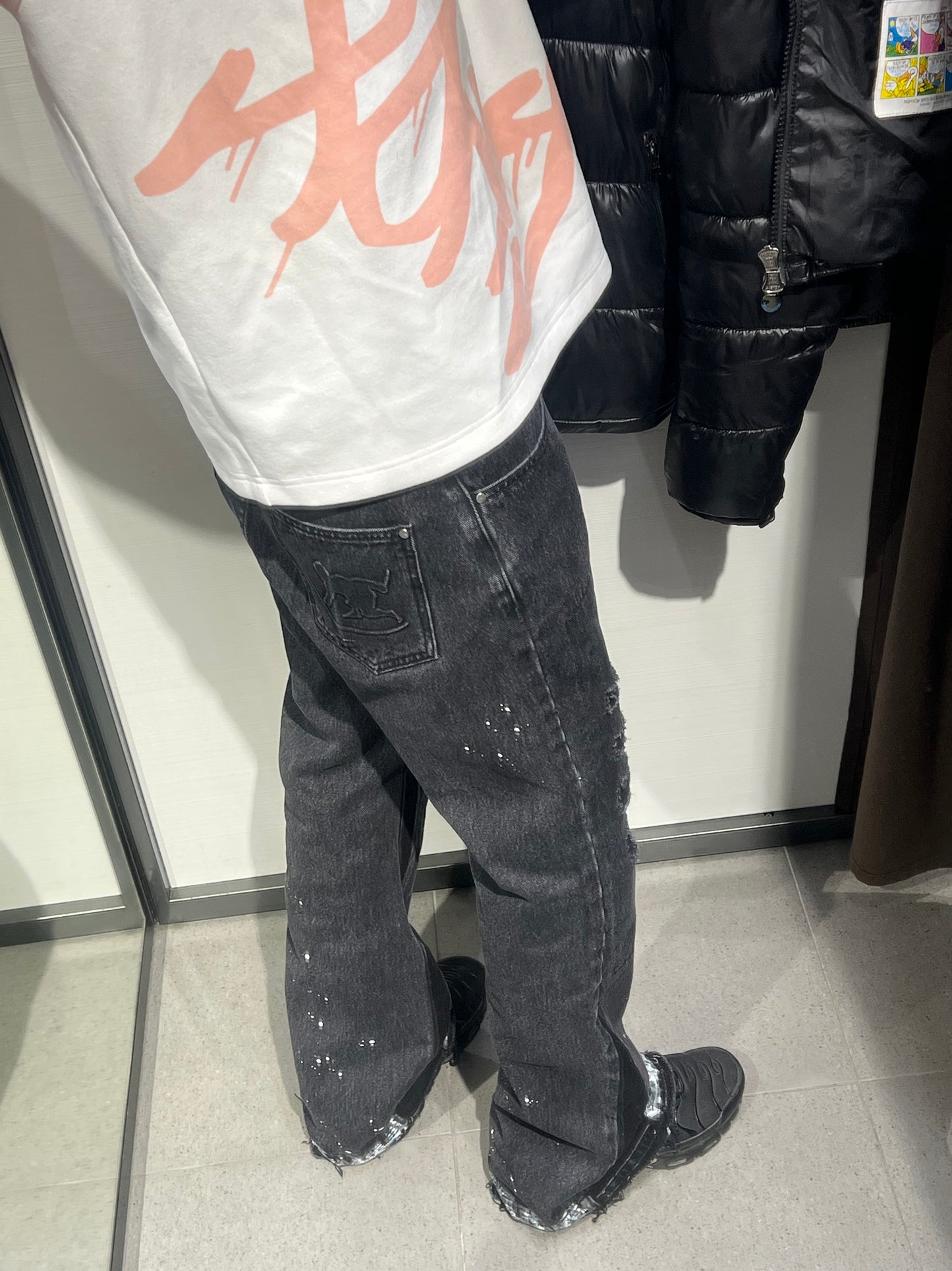 OBSIDIAN FLARED DENIM – BLACK V1