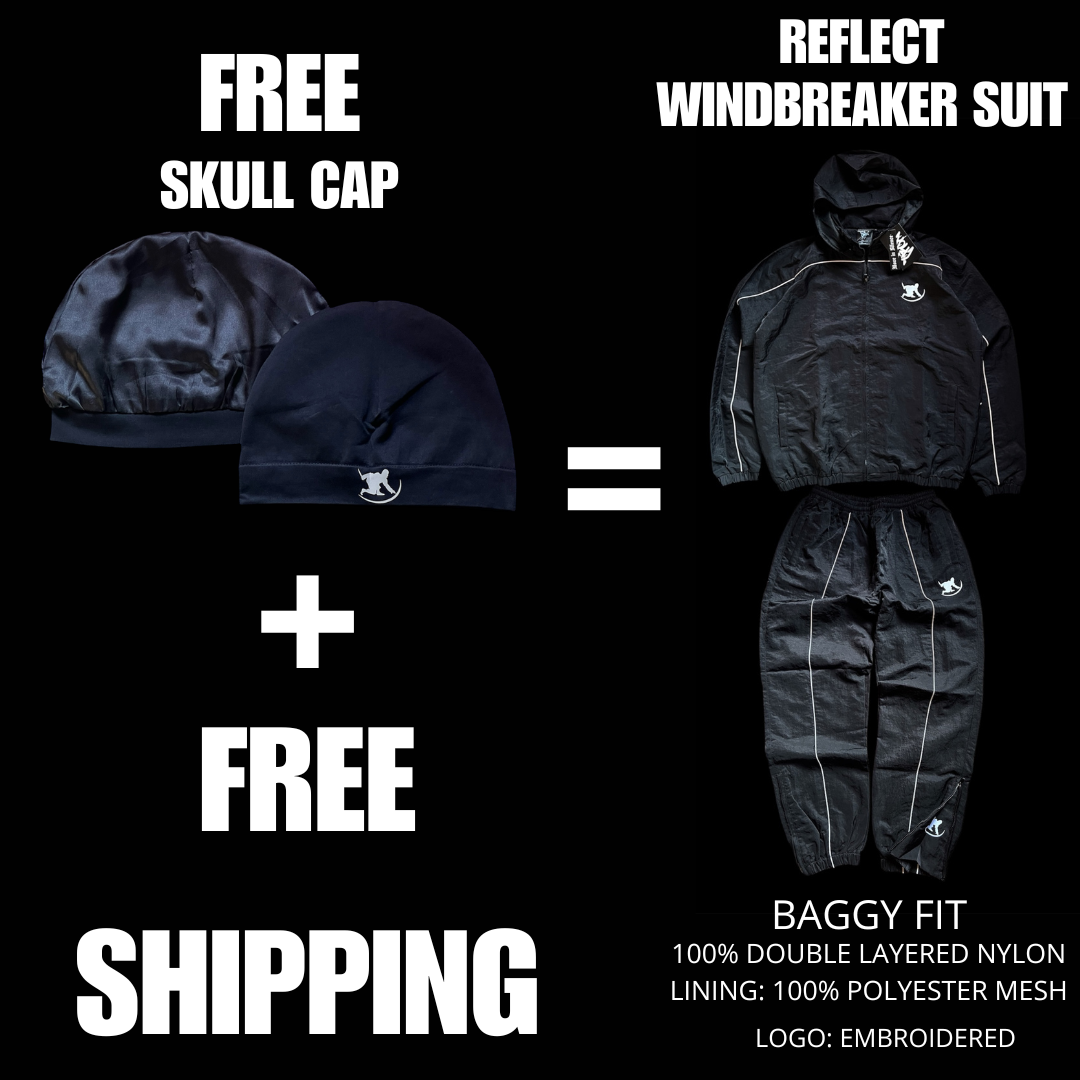 REFLECT WINDBREAKER SUIT - BLACK