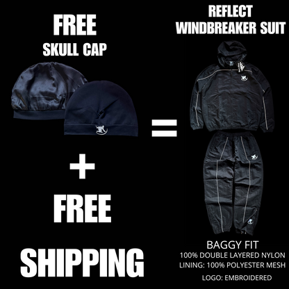 REFLECT WINDBREAKER SUIT - BLACK