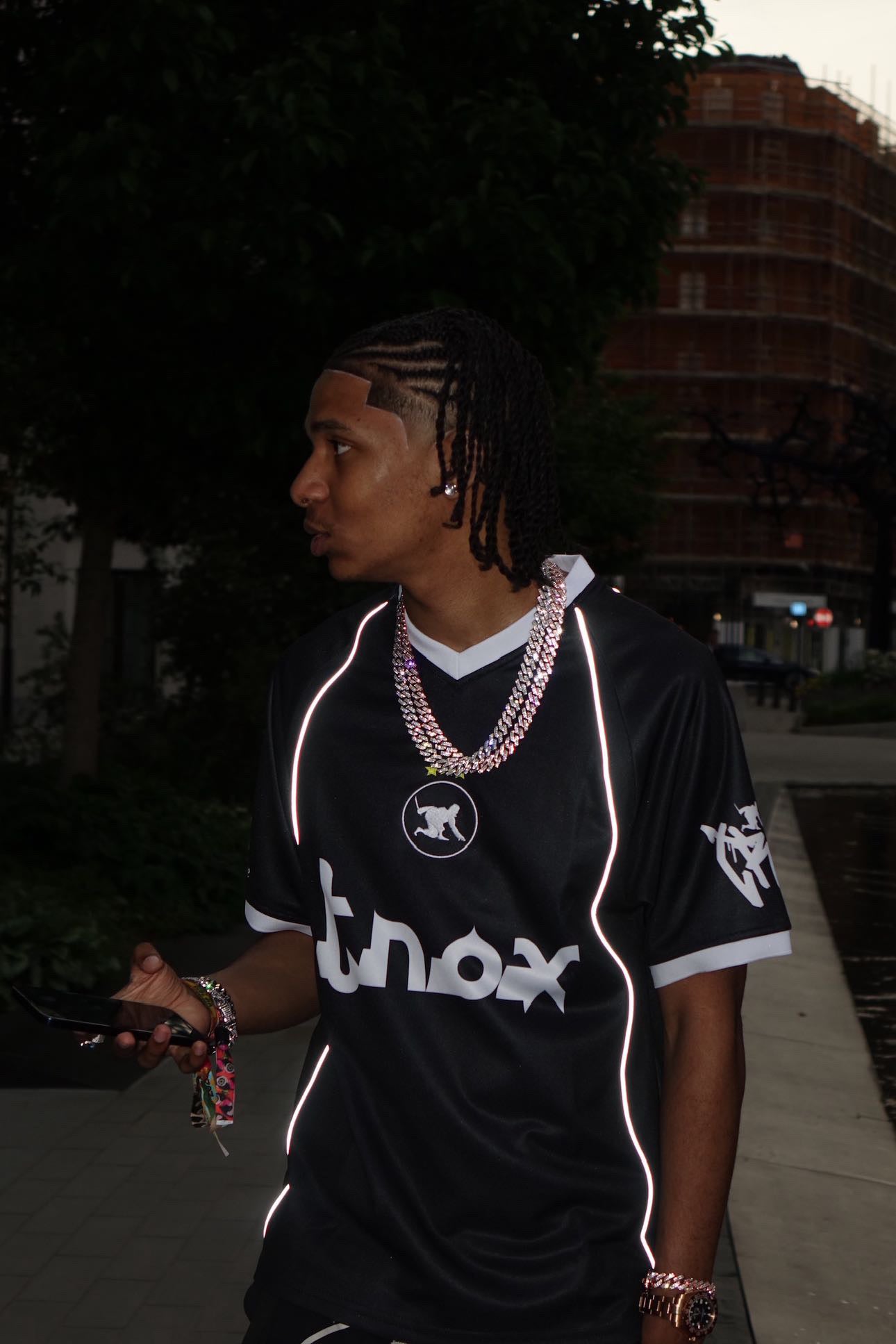 FOOTBALL SHIRT REFLECTIVE - BLACK