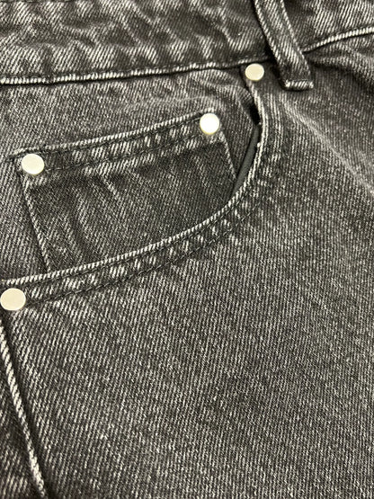 OBSIDIAN FLARED DENIM – BLACK V1