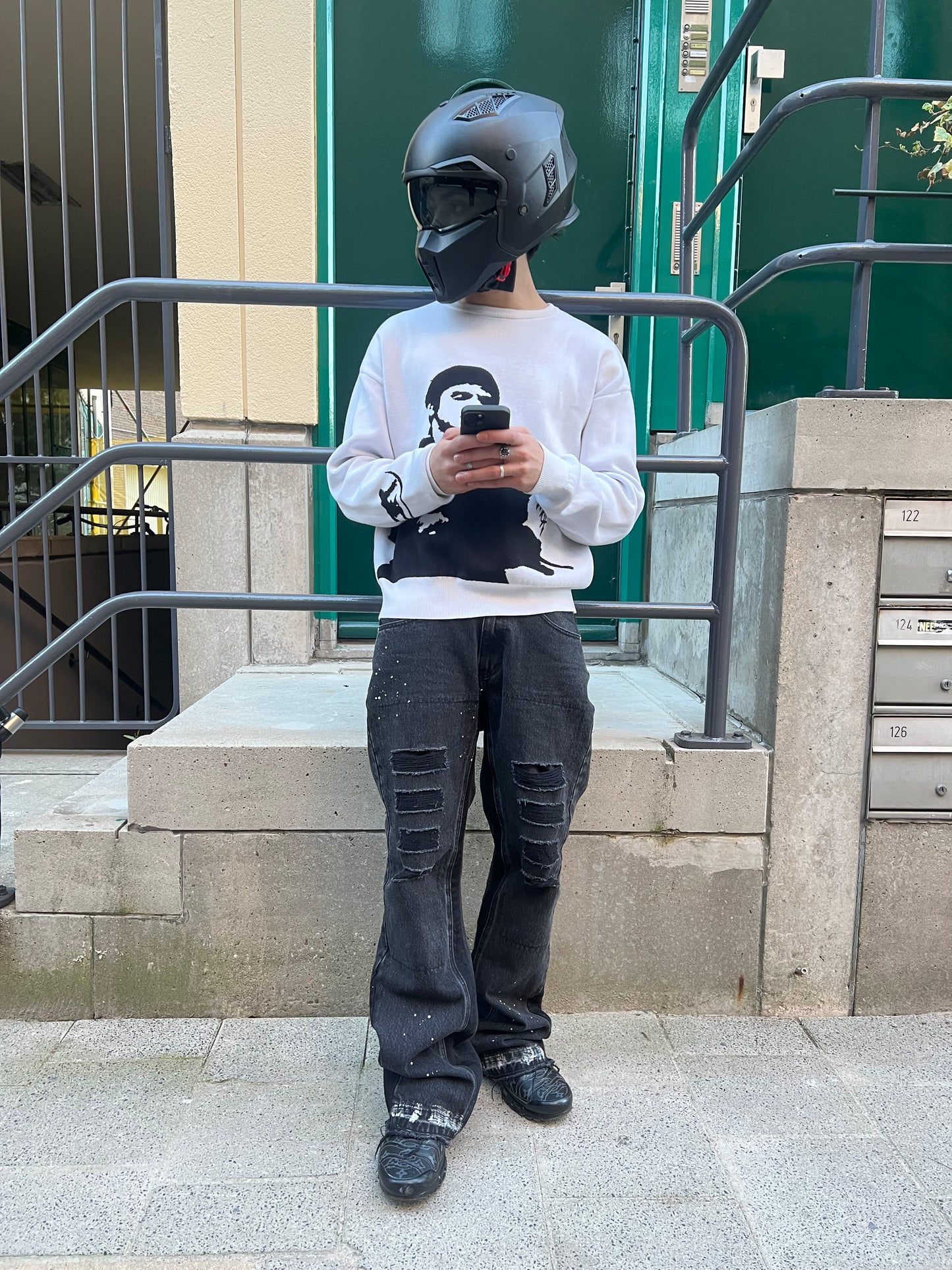 OBSIDIAN FLARED DENIM – BLACK V1