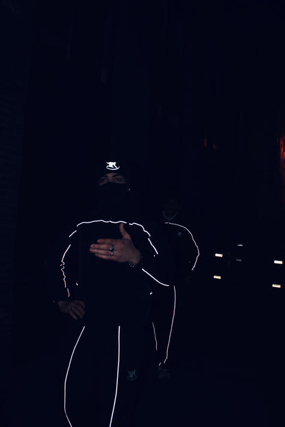 REFLECTIVE SKI MASK - BLACK