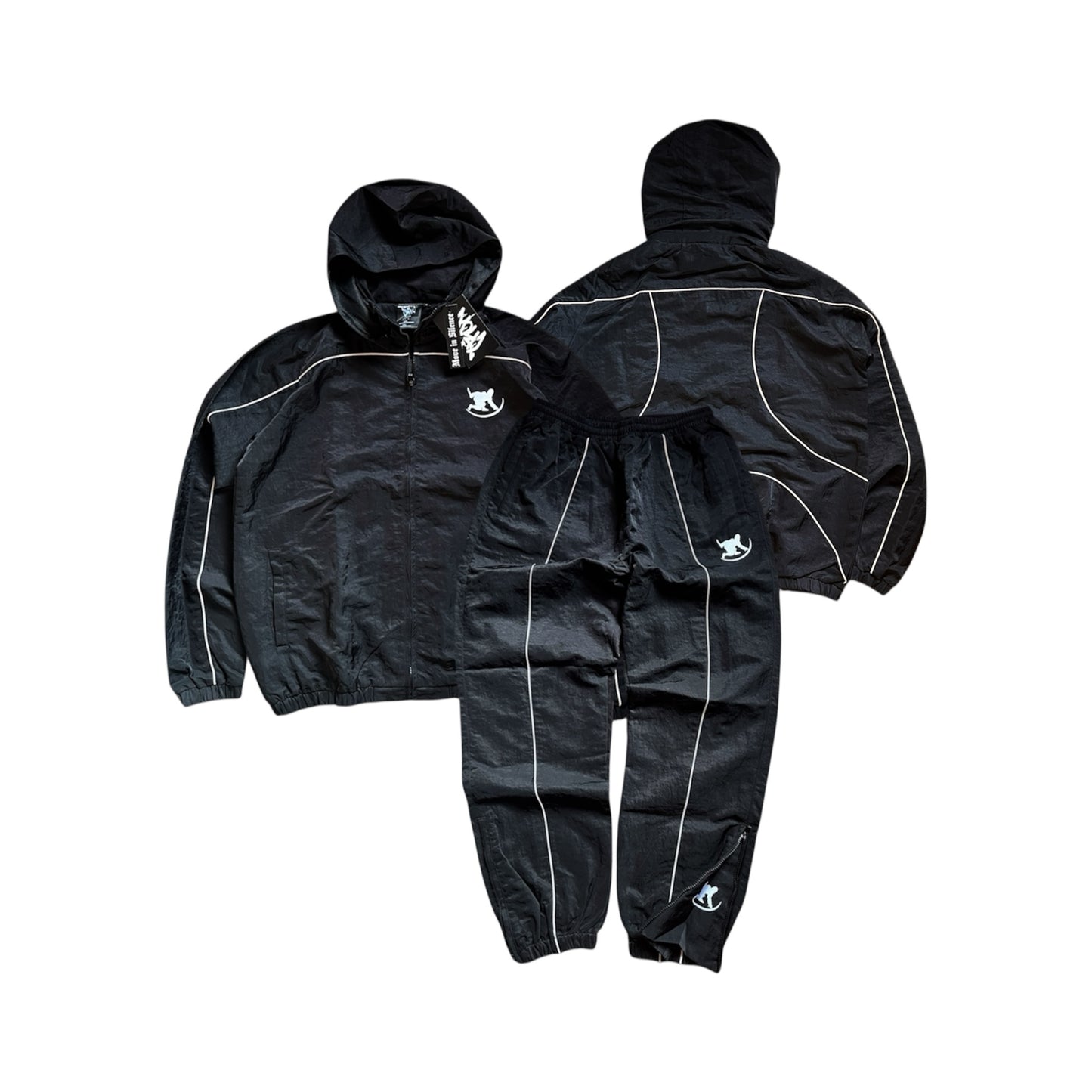 REFLECT WINDBREAKER SUIT - BLACK