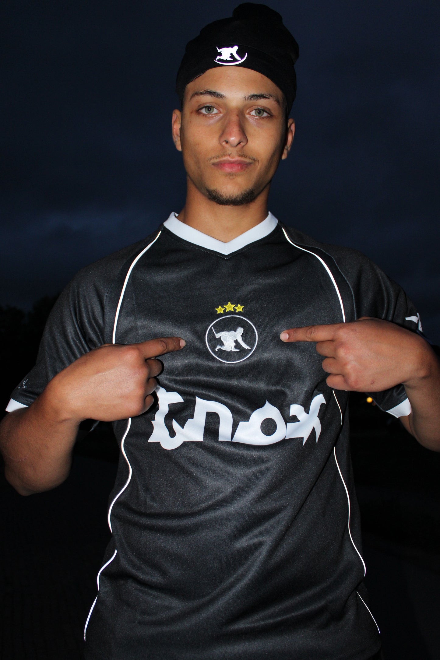 FOOTBALL SHIRT REFLECTIVE - BLACK