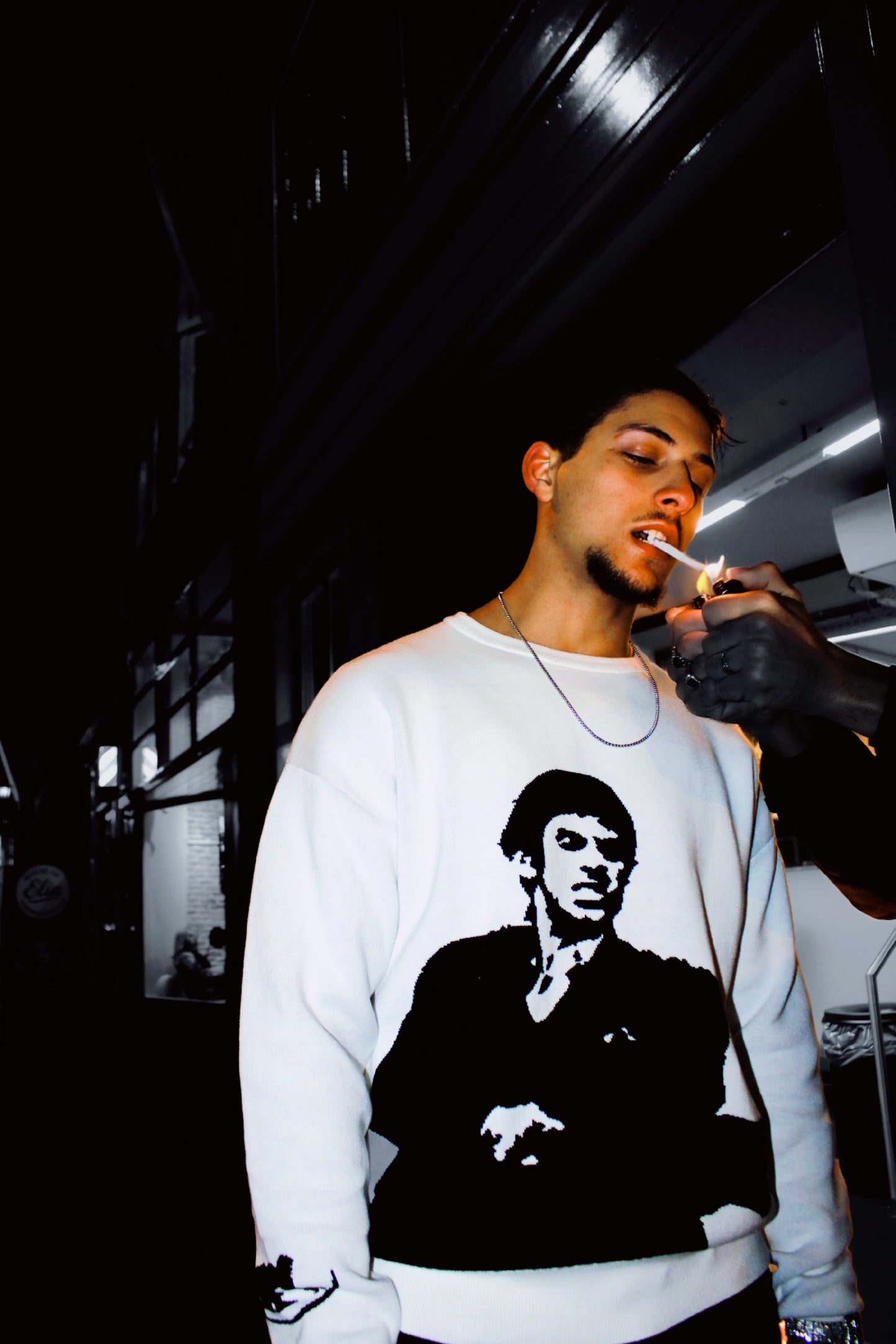 SCARFACE KNIT - WHITE
