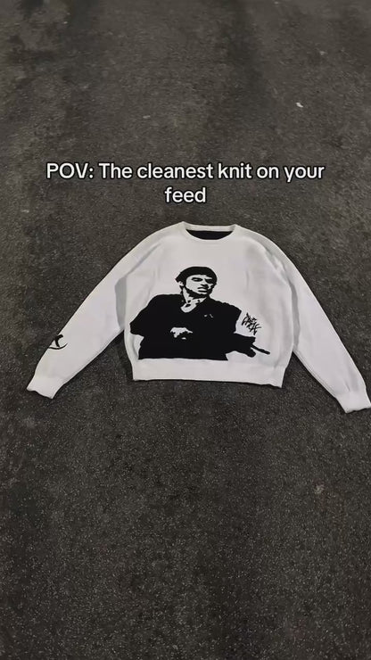 SCARFACE KNIT - WHITE